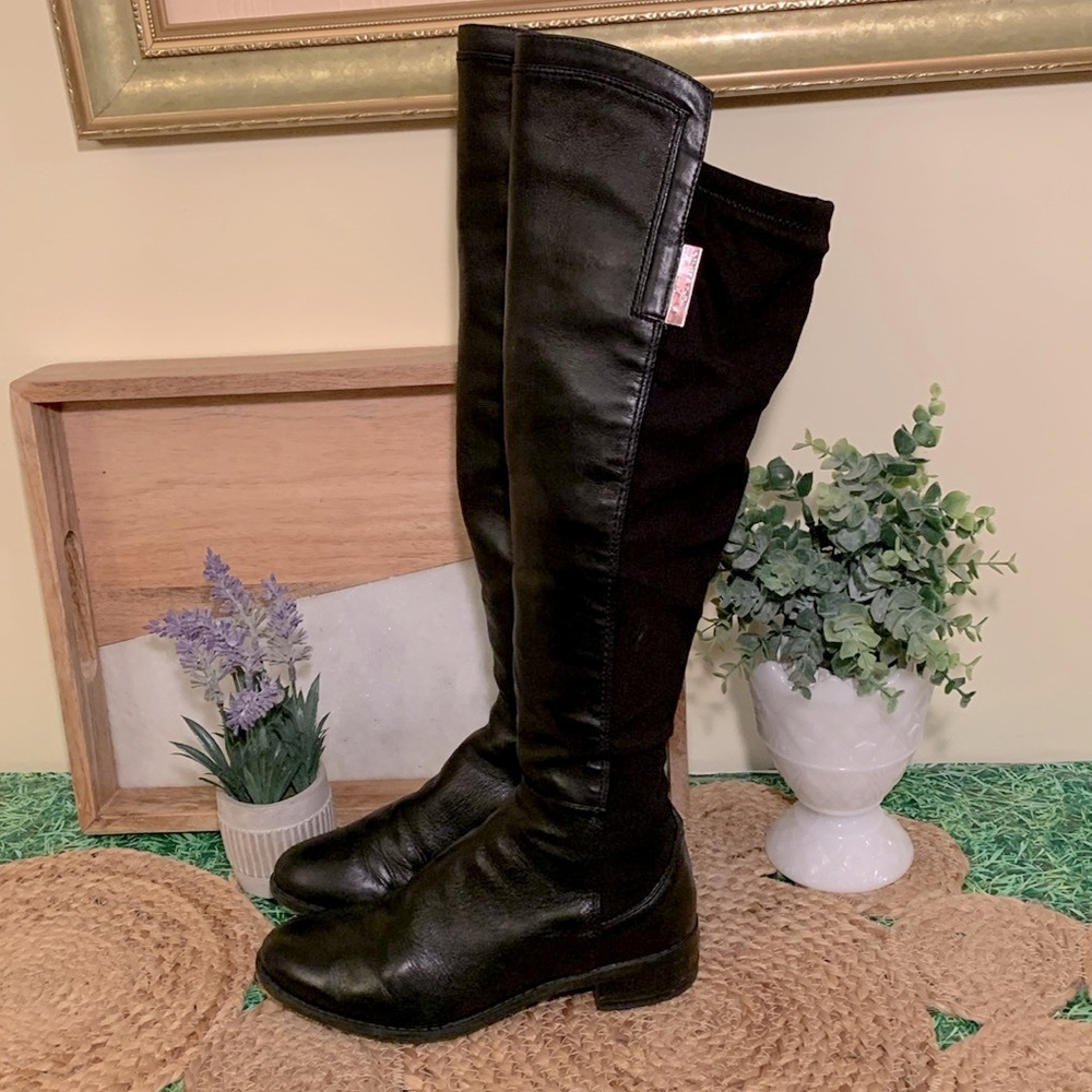 Vince Camuto Black Over the Knee Boots Sleek and Versatile - Picture 4 of 15